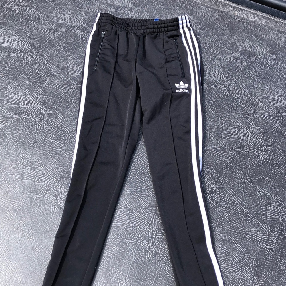 Adidas track pants with zipper